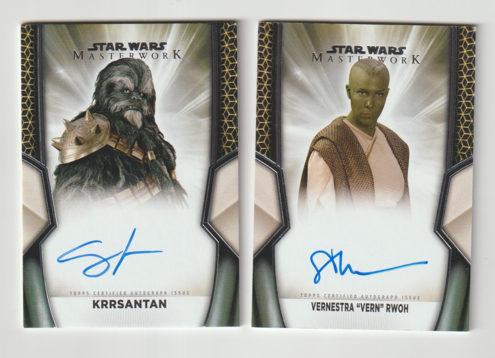 2026 Star Wars Masterwork On Card Auto Lot (2) Carey Jones Rebecca Henderson CC view 1