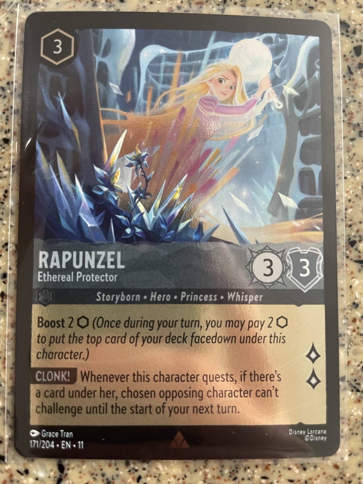 Disney Lorcana Rapunzel - Ethereal Protector 171/204- Winterspell Cold Foil