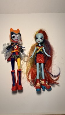 Lot Of 2 My Little Pony Equestria Dolls Rainbow Dash Sugarcoat