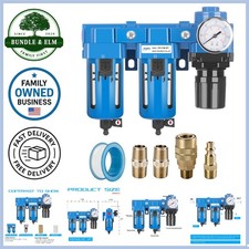 Air Drying System Double Air Filters Pressure Regulator Combo 3/8 NPT