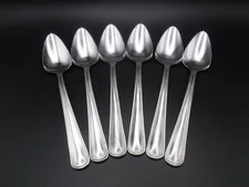 LOT OF 6 GRAPEFRUIT 6" SERRATED SPOONS EKCO