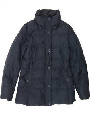 Tommy Hilfiger Damen Wattierte Jacke UK 14 Medium Navy Blau Polyester DA83
