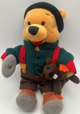 Disney Store Winnie the Pooh Lumberjack with beaver 8" mini bean bag plush