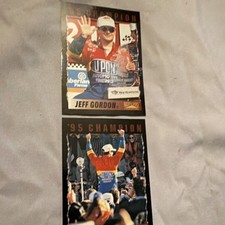 Pinnacle 1995 Racer's Choice Jeff Gordon NASCAR Champion Card Lot - 2 Cards