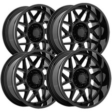 Set Of 4 Moto Metal Mo812 Turbine 20x9 5x5 20mm Gloss Black Wheels Rims