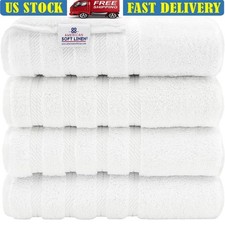 100 Cotton Turkish Bath Towel Set 4 Piece OEKO-TEX Standard Soft Absorbent New
