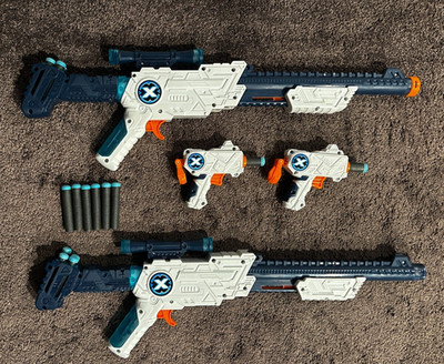 Nerf Zuru x-shot excel combo pack two hawk eye and two micro blasters