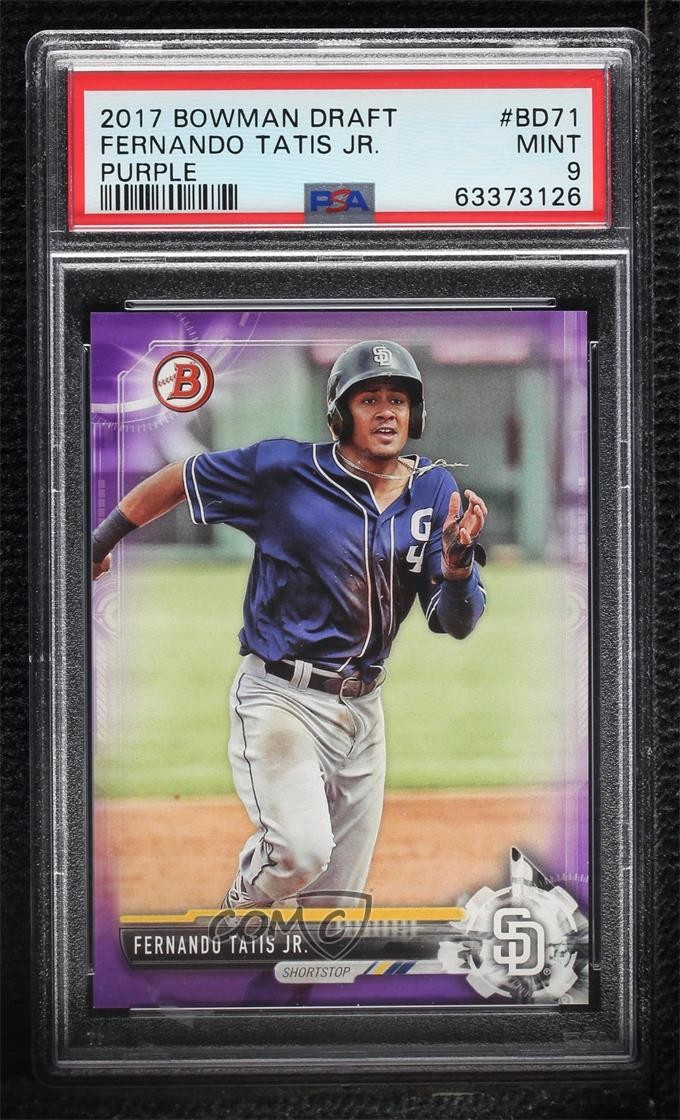 2017 Bowman Draft Purple 25/250 Fernando Tatis Jr #BD-71 PSA 9 MINT o7m