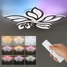 LED Deckenleuchte mit Fernbedienung Wohnzimmer moderne RGB dimmbar Deckenlampe