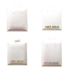 100 Earring Puff Display Cards for Jewelry   Post, Hoop, Dangle  Clip Earrings