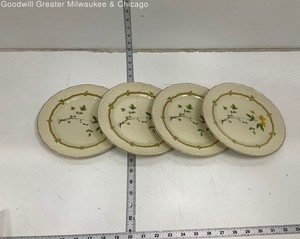 Mikasa Ivory Royalty D1004 Yellow Floral Salad Plates Set Of 4 Japan