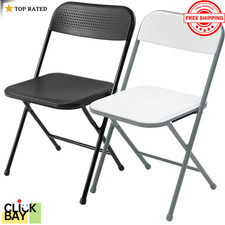 Folding Chairs Indoor/Outdoor Folding White/Black Chairs for Events 2,4,6-pack 