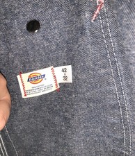 Dickies Blue Denim Cotton Men's Coveralls Size 42x32