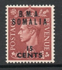 Somalia 1948 15c on 1&frac12;d Pale Red-brown SG S11 Mnh.