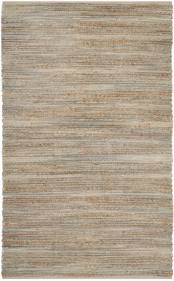 Alfombra Colección Cape Cod - 5' x 8', Azul, Hecho a Mano Tejido Plano Yute, Ideal... Foto 2 de 4