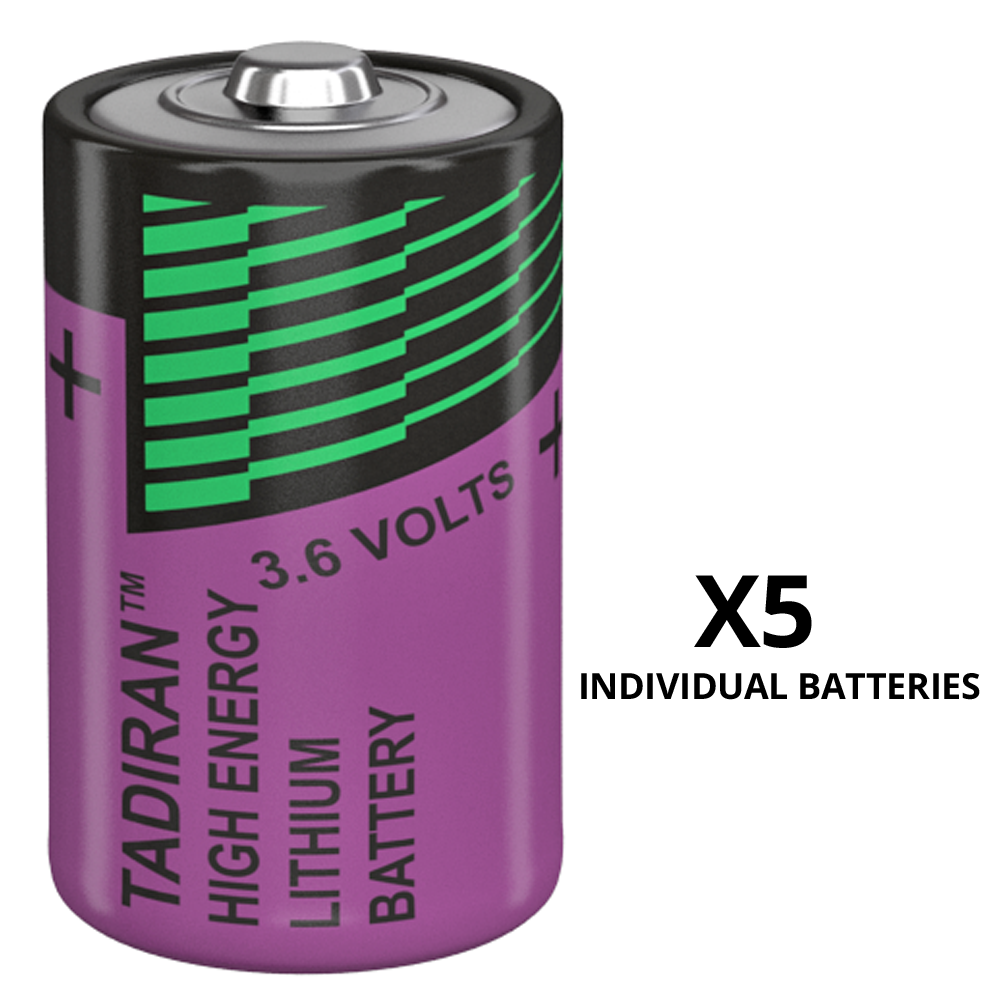 Tadiran SL-750 1/2AA Li-SOCl2 Lithium Thionyl Chloride 3.6V Batteries x 5