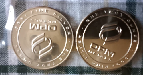 2 , 1 oz Silver Rounds OPM Metals .999 Fine, in MINT CONDITION, Silver