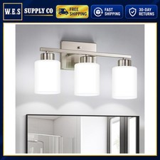 17.3 Inch Bathroom Vanity Light Fixture with Frosted Glass Shade