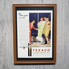 1929 1929 TEXACO OIL B43206 American magazine advertisement B4 framed item