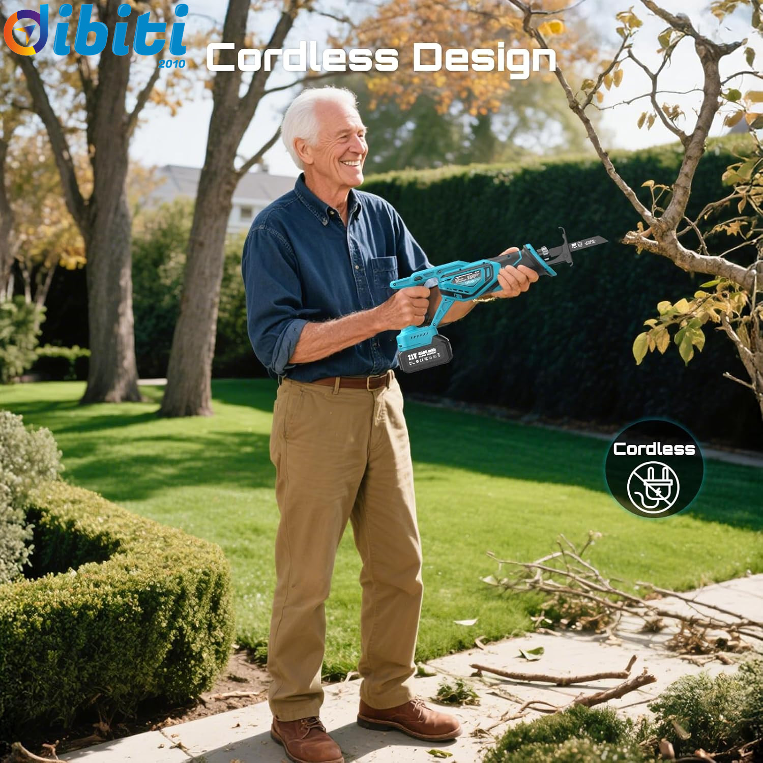 Sega a Sciabola a Batteria 21V Brushless 3000 RPM - Taglio Professionale - 3