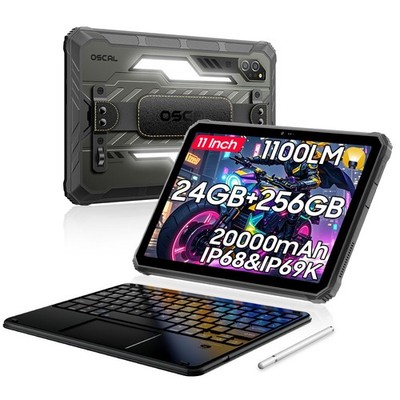 OSCAL SPIDER 10 Rugged Tablet 11'' 24GB + 256GB 20000mAh Android 15 4G LTE 1440h