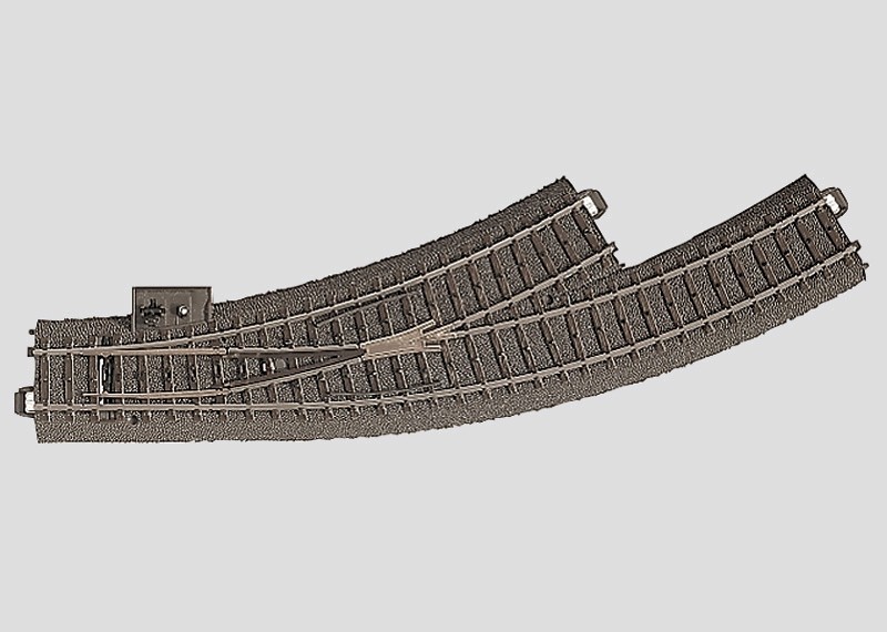 Aiguillage courbe à gauche R1 Marklin 24671 déviation 30°