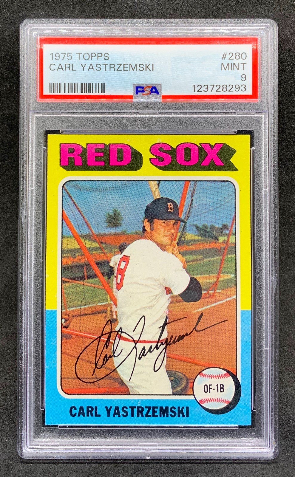 1975 Topps CARL YASTRZEMSKI Boston Red Sox HOF #280 Mint PSA 9
