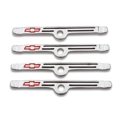 Proform Valve Cover Hold Down Tab Set 141-903; GM Performance Chrome for SBC 4pc