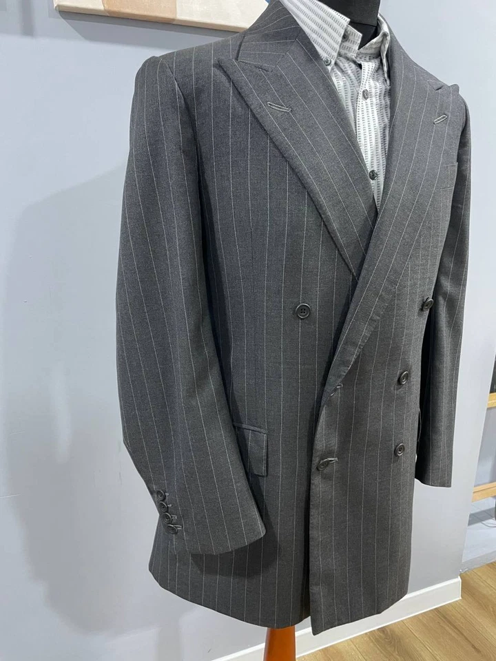 John N Kent (Kent & Haste) Savile Row Bespoke Double Breasted Men's Wool Suit - Image 3 of 4