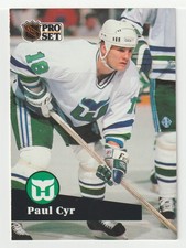 Paul Cyr - Hartford Whalers (NHL Hockey Card) 1991-92 Pro Set # 88 - Mint