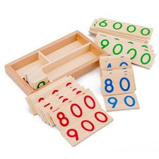 Kids Wooden Number Cards Math Learning 1-9000 Preschool Education Toy