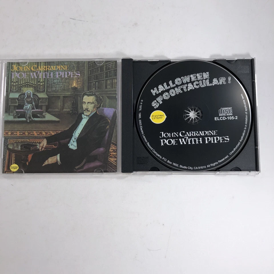Horrific Halloween Spooktacular Scary Scores John Carradine Poe with Pipes CD Foto 3 de 3