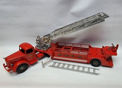 Vintage Smith Miller Mack S.M.F.D Aerial Ladder Fire Truck No. 3