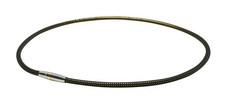 Phiten Rakuwa Magnetic Titanium Metal Top Necklace, Black/Gold, 50Cm Relieves 