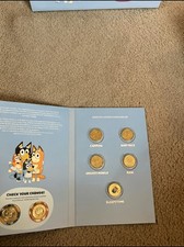 2026 $2 Bluey 7-Coin Set WITH RARE COLOURED &lsquo;Sleepytime&rsquo; Coin