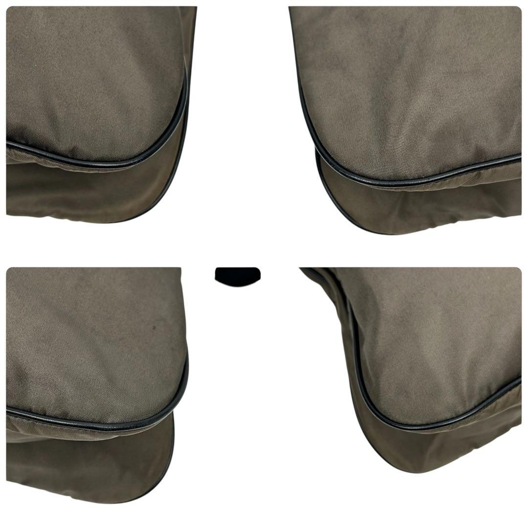 PRADA Nylon Shoulder Bag Triangle Logo Gold Hardware Brown Vintage Crossbody thumbnail 18