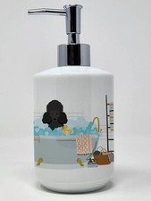 Toy Black Poodle Ceramic Soap Dispenser Hand Soap Dispenser Pump Bottles for