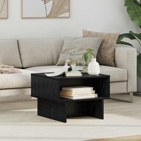 Couchtisch Schwarz Eichen-Optik 48 X 46 X 35 Cm Holzwerkstoff
