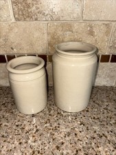 Antique Vintage Lot Of 2 Stoneware Household ...