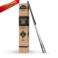 Velette Metal Shoe Horn Long Handle for Seniors - 30" Extra X-Large, Black