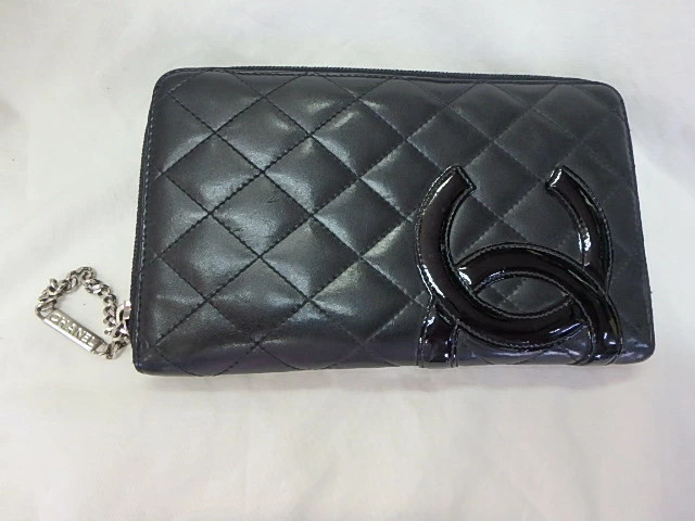 CHANEL Round Zipper Long Wallet Preowned EX834024