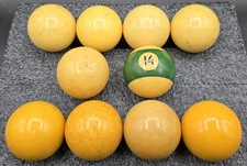 Vintage Set Of 9 Bakelite Aramith Billiard Pocket Pool Cue Balls Estate Find 