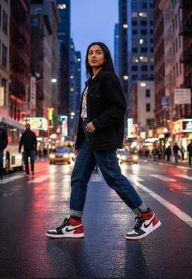 Nike Air Jordan 1 Womens 8 Retro OG High Top 555088-184 Streetwear Versatile