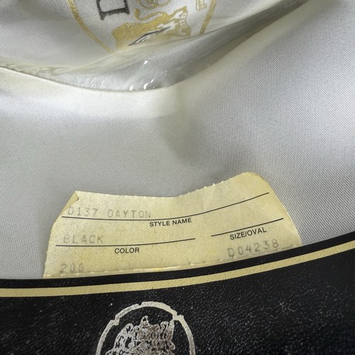 Vintage Dobbs New York Fedora Felt Hat Size 7 1/4 Made In USA Black - Picture 8 of 8