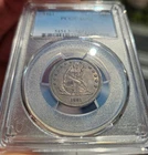 1861 Seated Liberty Quarter PCGS graded AU50 90% silver