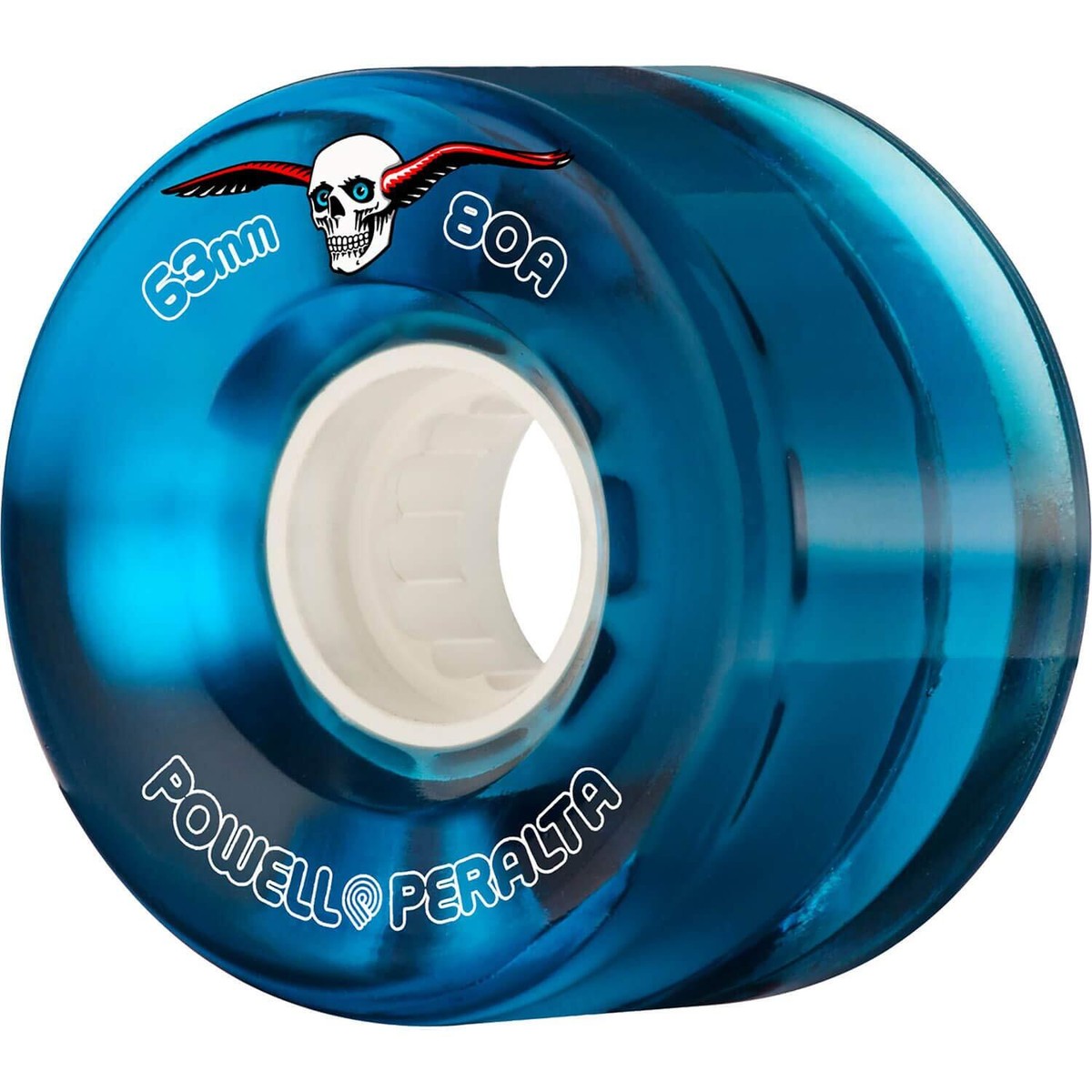 Powell-Peralta Clear Cruiser Blue Skateboard Wheels - 63mm 80a