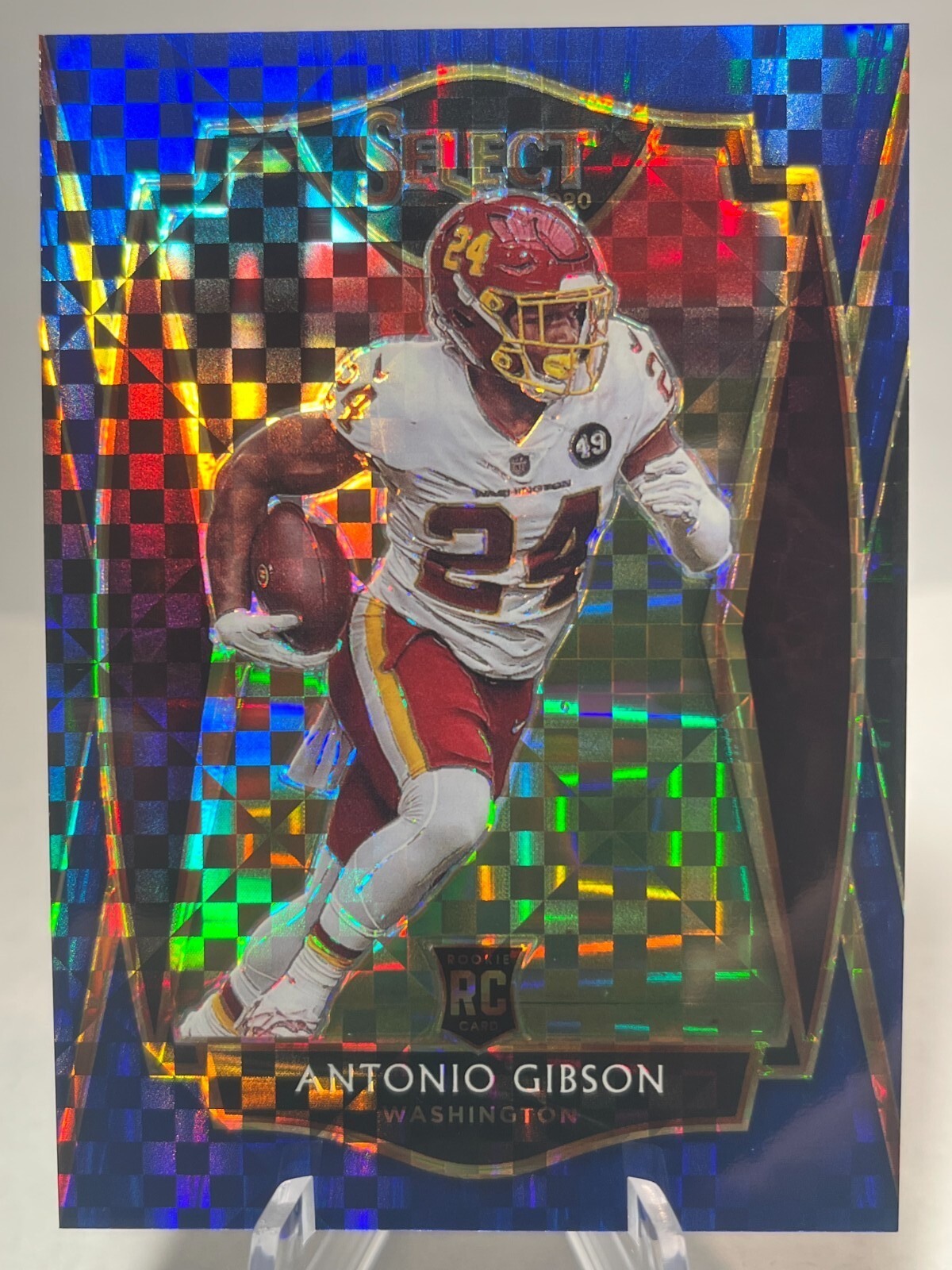 2020 Select Antonio Gibson Premier Level Blue Checkerboard /149 #172 Rookie RC