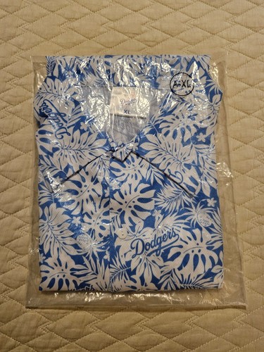 NEU 2023 Los Angeles Dodgers SGA Luau Night Blumenmuster hawaiianisches Aloha Shirt XL - Bild 2 von 3