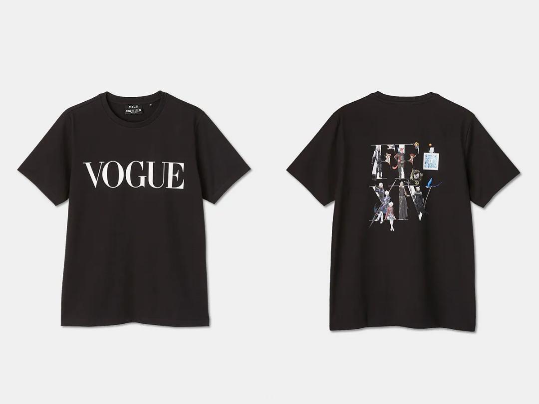 Final Fantasy XIV × VOGUE collaboration T-shirt Black L size Final Fantasy XIV × VOGUE collaboration T-shirt Black L size