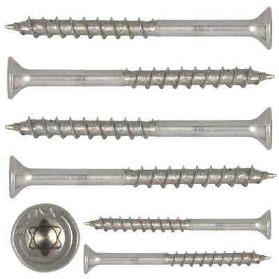 SPAX Schrauben Edelstahl A2 Teilgewinde 4CUT TORX Senkkopf Spanplatten rostfrei